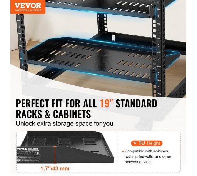 2vnt 1U serverio lentyna su ventiliacija2