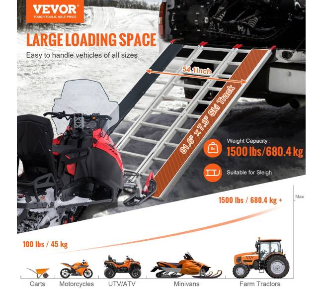 Aliuminis sulankstomas rampa 680 kg, 216 cm1