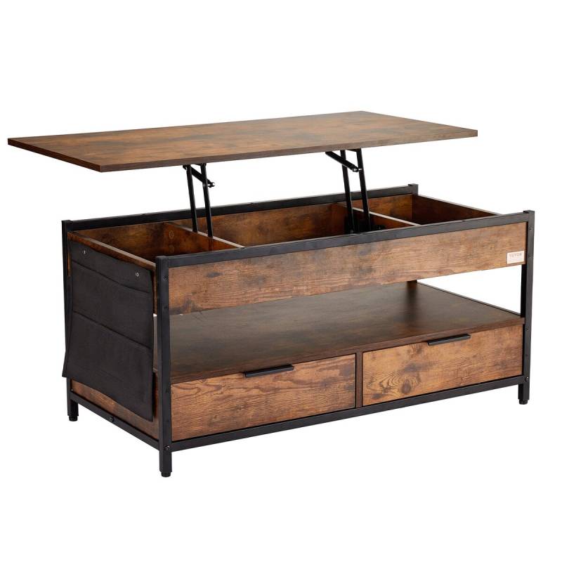 Reguliuojamas kavos staliukas su šviesa ir USB0