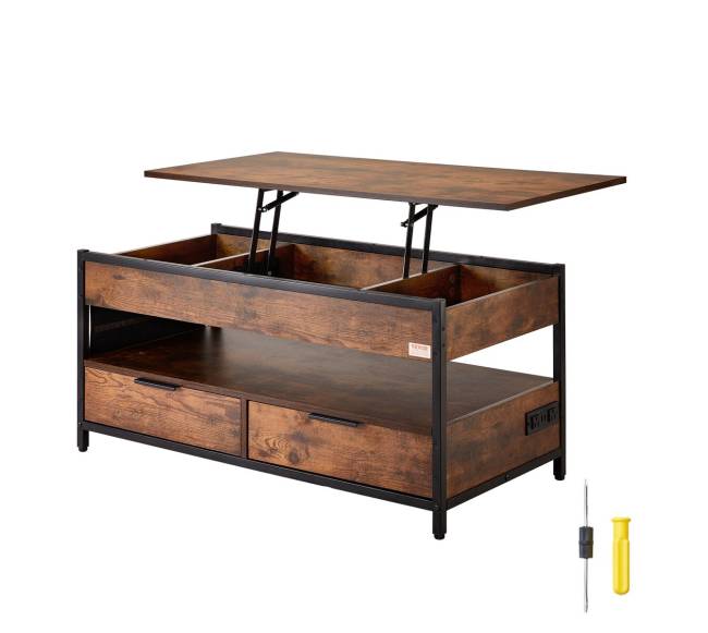 Reguliuojamas kavos staliukas su šviesa ir USB8