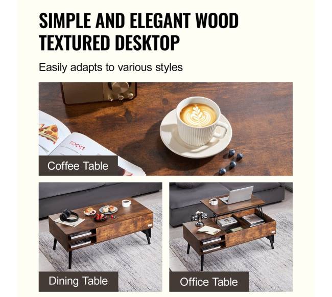 Pakeliama kavos staliukas 100 cm rudos spalvos5