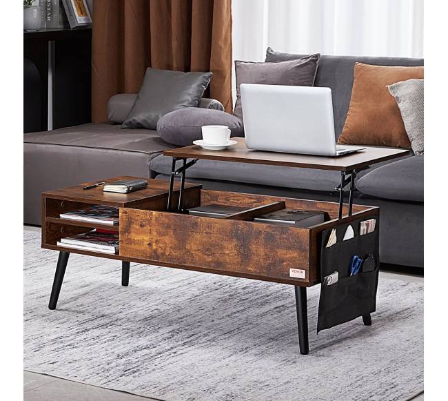 Pakeliama kavos staliukas 100 cm rudos spalvos7