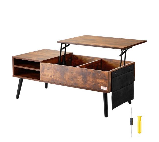 Pakeliama kavos staliukas 100 cm rudos spalvos8