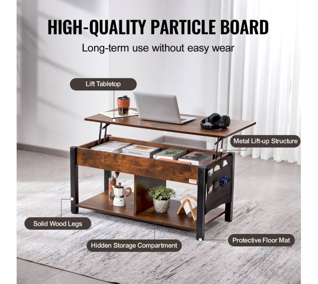 Kavos staliukas su pakeliamu stalviršiu4