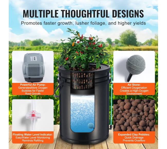 Hidroponikos sistema su laistymo kibirais2