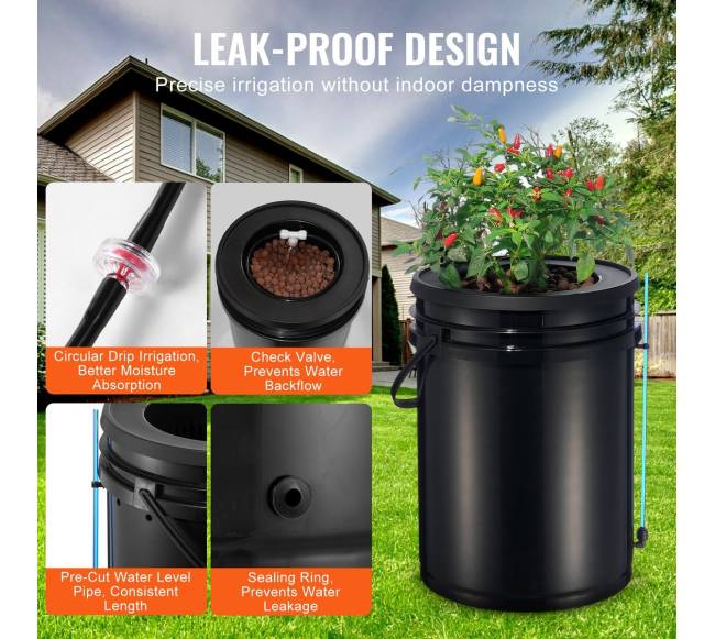 Hidroponikos sistema su laistymo kibirais3