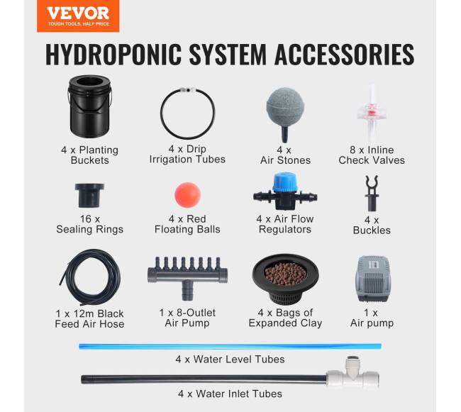 Hidroponikos sistema su laistymo kibirais6