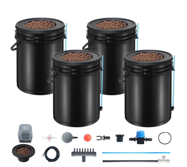 Hidroponikos sistema su laistymo kibirais8