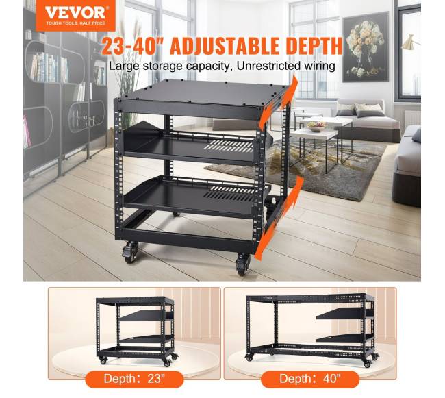 9U 4 strypų atviras serverių stovas1