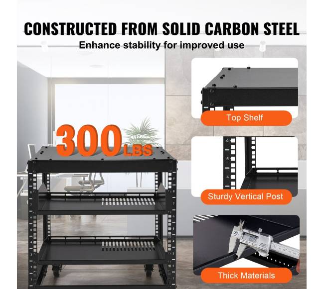 9U 4 strypų atviras serverių stovas3