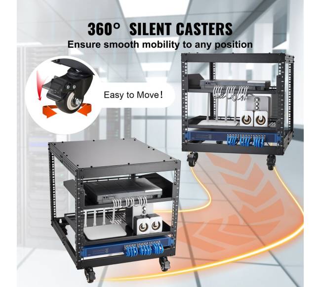 9U 4 strypų atviras serverių stovas4