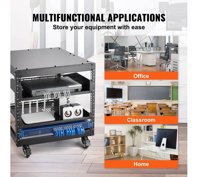 9U 4 strypų atviras serverių stovas5