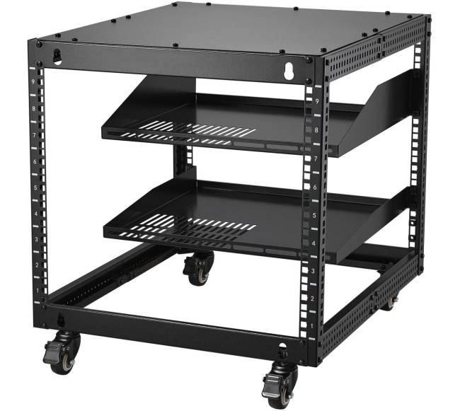 9U 4 strypų atviras serverių stovas9