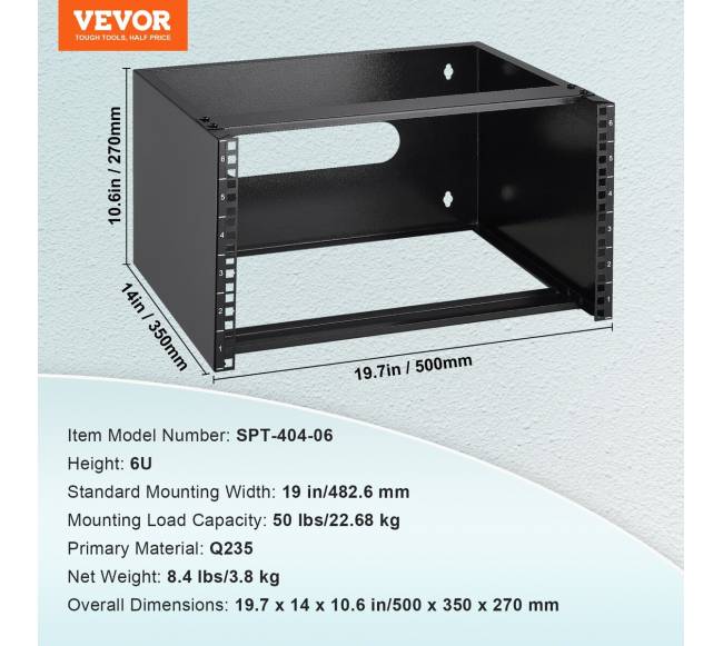 6U sieninis tinklo stovas, 35 cm gylio6