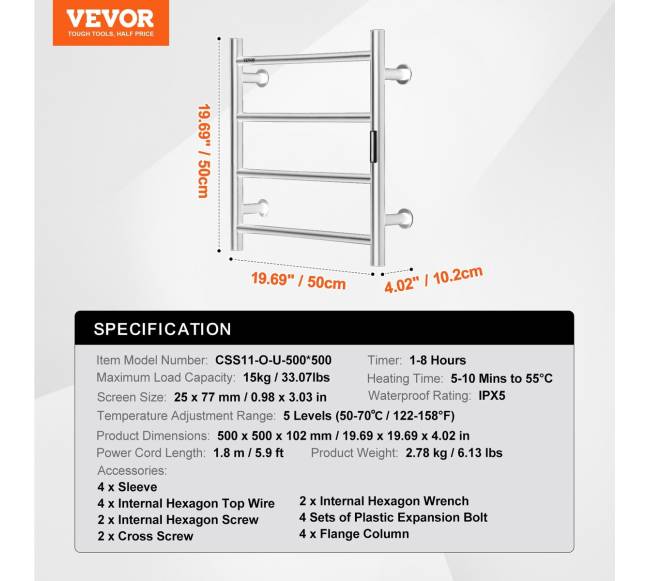 Sieninis rankšluosčių džiovintuvas su 4 strypais6