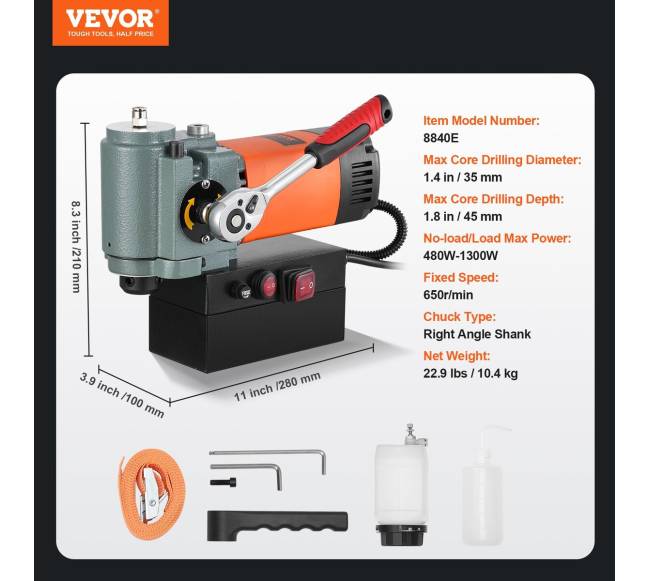 Magnetinė gręžimo mašina 1300 W žemo profilio6
