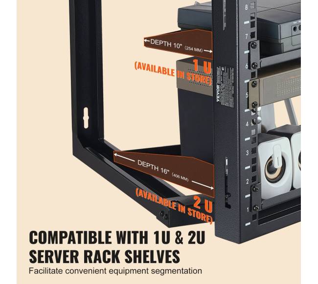 9U sieninė serverio lentyna atvira juoda5