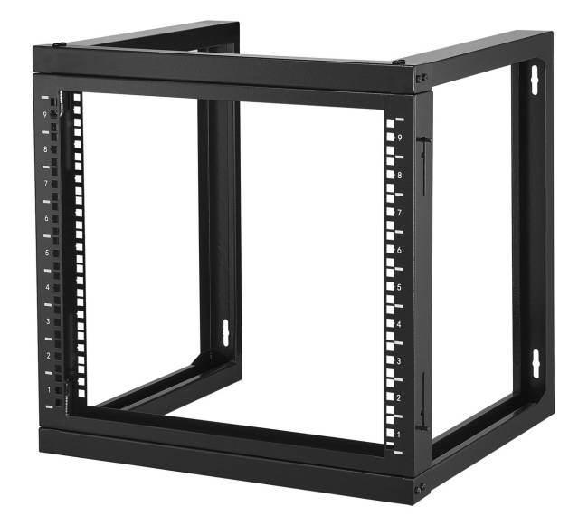 9U sieninė serverio lentyna atvira juoda8
