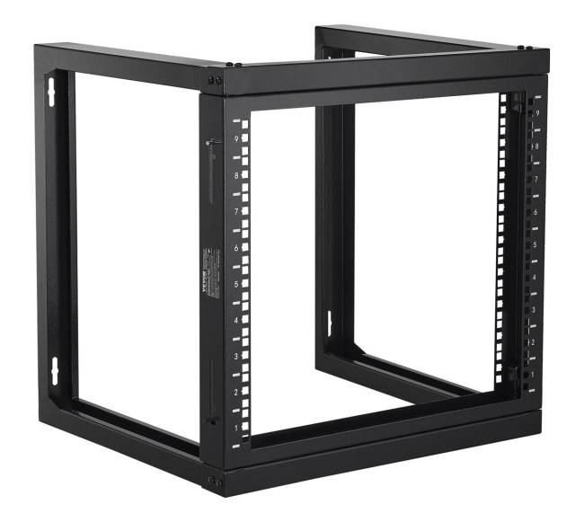 9U sieninė serverio lentyna atvira juoda9