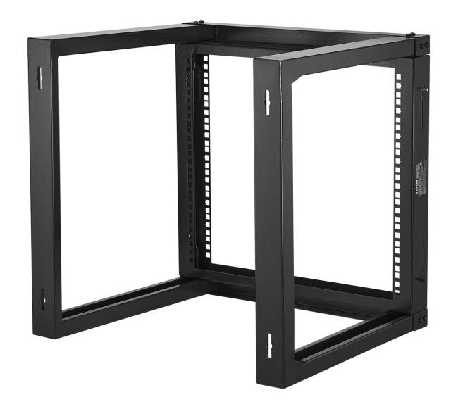 9U sieninė serverio lentyna atvira juoda10