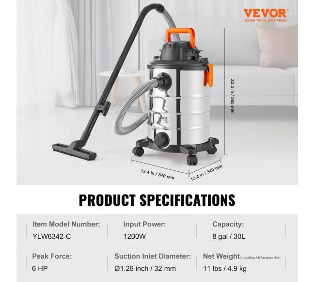 Šlapiassausas dirbtuvių dulkių siurblys 30L6