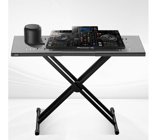 Nešiojamas DJ stalas su dvigubomis X formos kojomis7