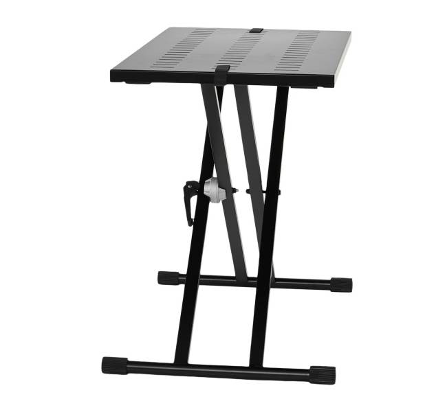 Nešiojamasis DJ stalas su dvigubos X formos stovu0