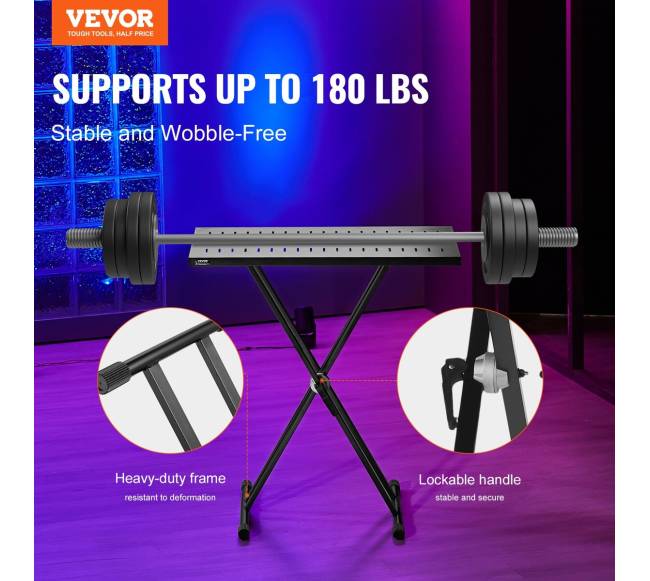 Nešiojamasis DJ stalas su dvigubos X formos stovu1