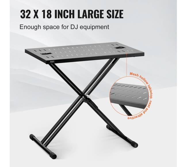 Nešiojamasis DJ stalas su dvigubos X formos stovu2