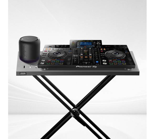 Nešiojamasis DJ stalas su dvigubos X formos stovu7