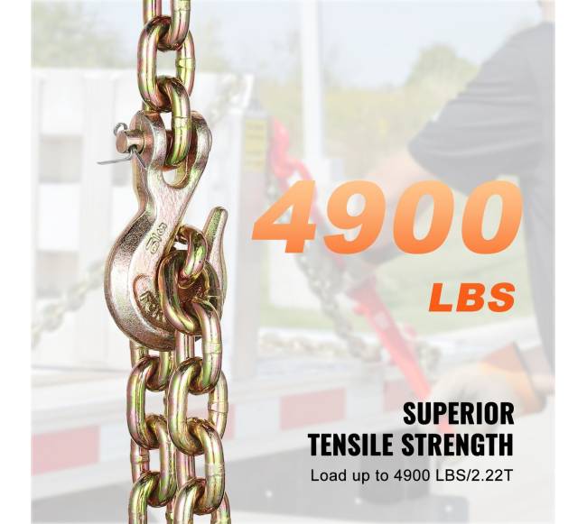 Tvirtinimo grandinė su kabliais 8 mm x 3.16 m 2.22T4