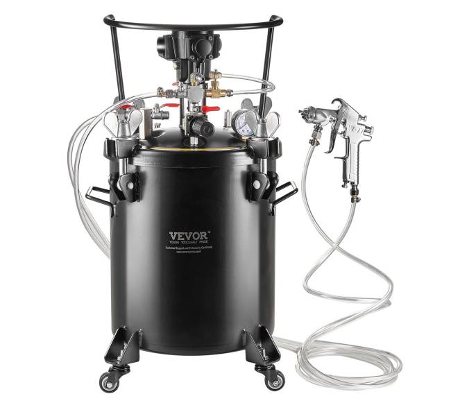 Dažų purškimo slėgio talpa 30 l su automatiniu maišymu0