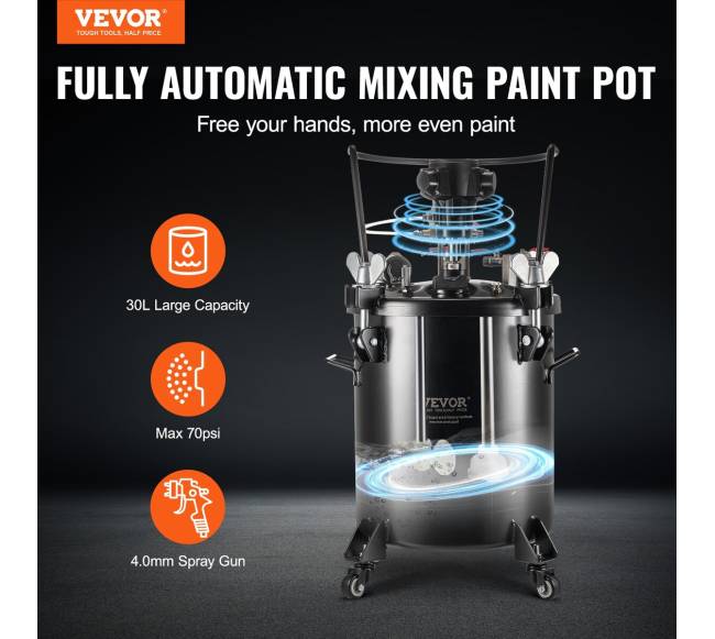 Dažų purškimo slėgio talpa 30 l su automatiniu maišymu1
