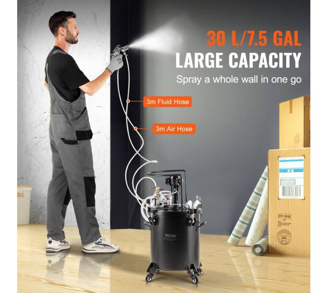 Dažų purškimo slėgio talpa 30 l su automatiniu maišymu2