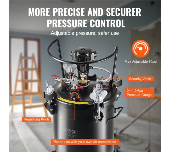 Dažų purškimo slėgio talpa 30 l su automatiniu maišymu4