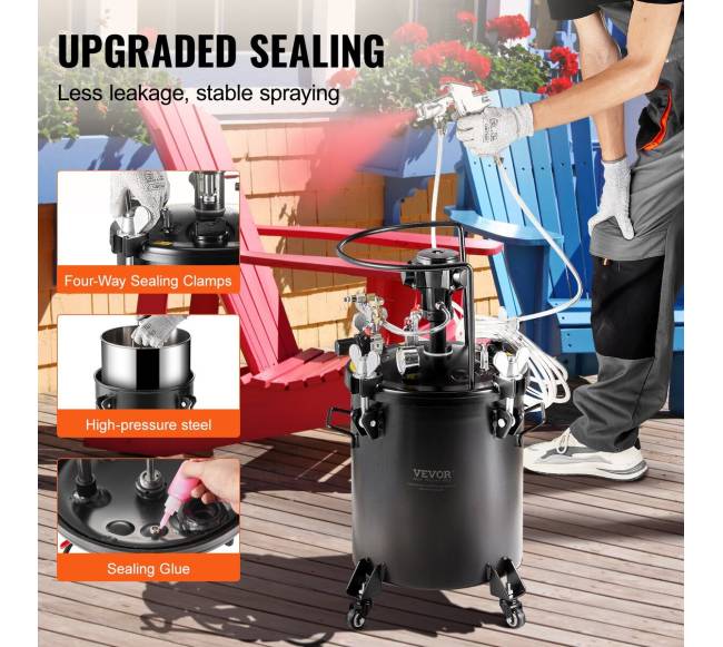 Dažų purškimo slėgio talpa 30 l su automatiniu maišymu5