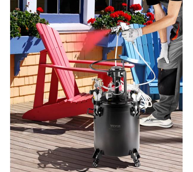 Dažų purškimo slėgio talpa 30 l su automatiniu maišymu7