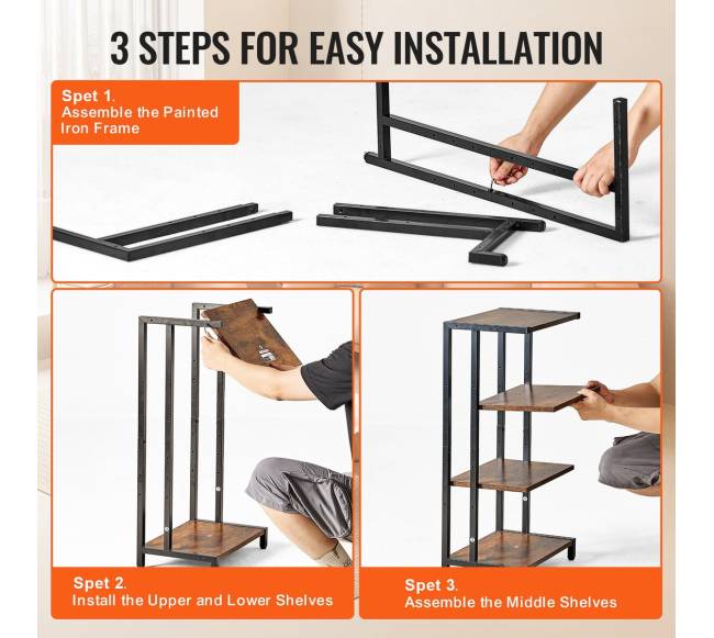 Keturių ​aukštų AV media stovas reguliuojamu aukščiu4