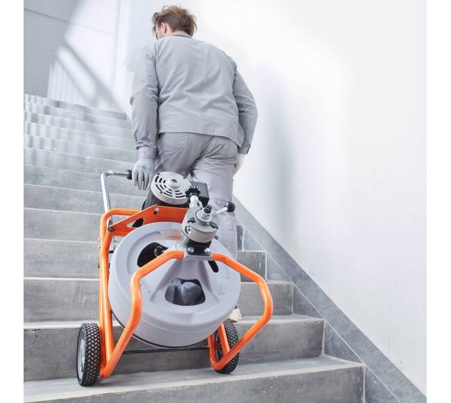 75 pėdų automatinis vamzdžių valymo įrenginys su ratais7