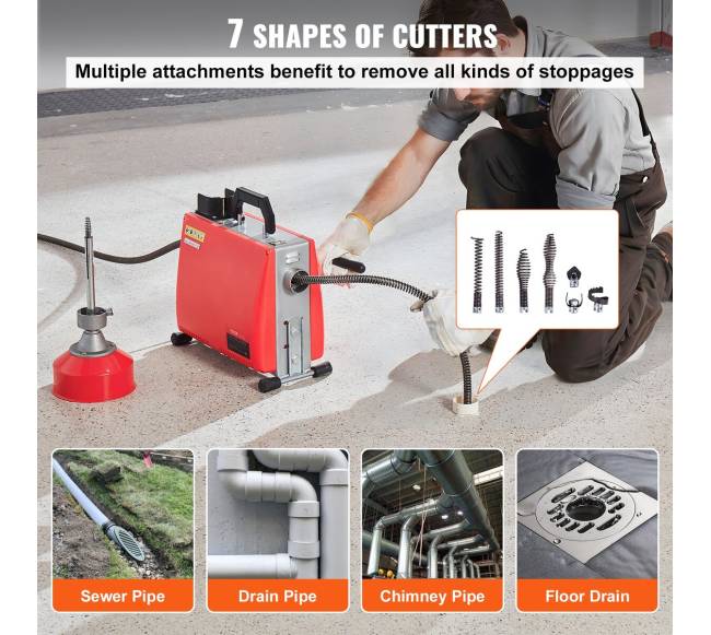 Kanalizacijos valymo mašina 20m x 16mm 250W3