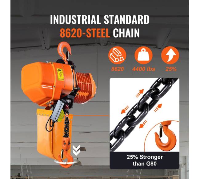 Elektrinis grandininis keltuvas 2000 kg trijų fazių2