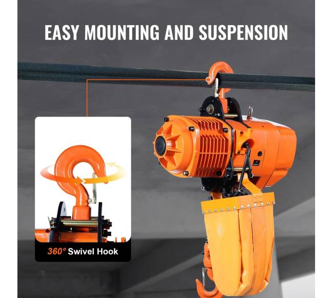 Elektrinis grandininis keltuvas 2000 kg trijų fazių5