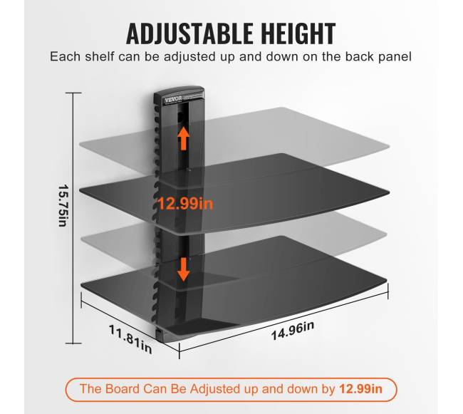 Dviejų aukštų stiklinės lentynos su laikikliu2