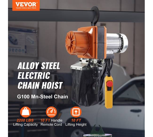 Elektrinis grandininis keltuvas 2200 lbs apkrova 3 m1