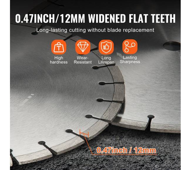 Deimantinis pjovimo diskas betonui 450 mm2