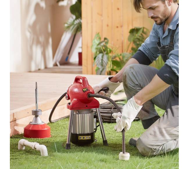 Vamzdžių valymo mašina 20m 250W gyvatės transporterio tiekimas7