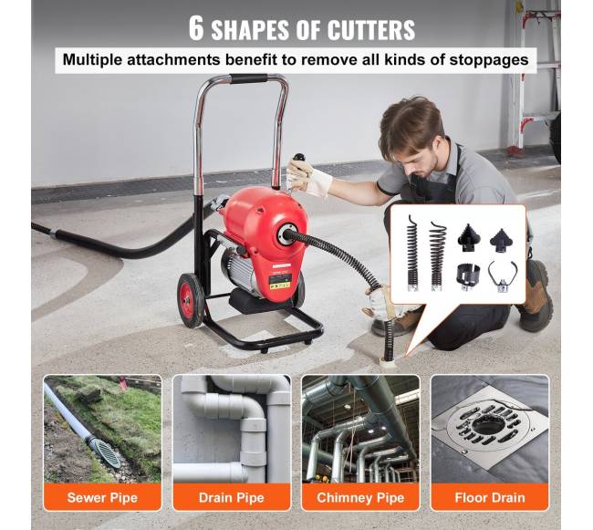 Vamzdynų valymo įrenginys, 1100W, 36,5m3