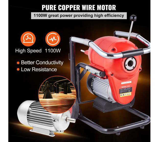 Vamzdynų valymo įrenginys, 1100W, 36,5m4