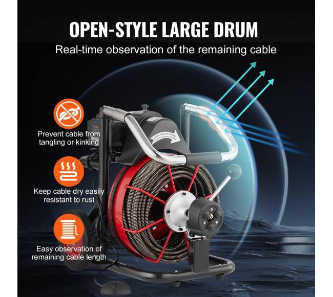 Elektrinė vamzdynų valymo mašina 100FT x 12 mm3