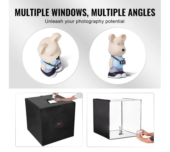 Foto studijos šviesdėžė 100 x 100 cm su LED apšvietimu2